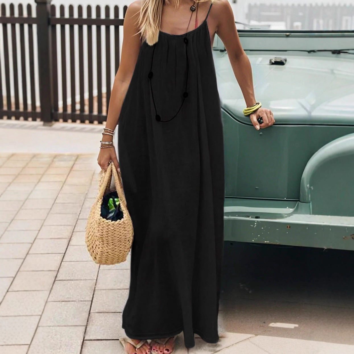 Vestido Cami Sin Espalda Ajustable